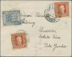 Polen - Bestellpostanstalten: PRZEDBORZ 1917, 4gr. Blue Perforated, Type 7, Paying Local Charge On C - Autres & Non Classés