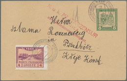 Polen - Bestellpostanstalten: PRZEDBORZ 1918, 4gr. Violet/cream Paying Local Charge On Austrian Fiel - Autres & Non Classés