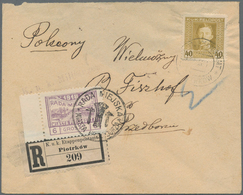 Polen - Bestellpostanstalten: PRZEDBORZ 1918, 6gr. Violet, Left Marginal Copy, Paying Local Charge O - Sonstige & Ohne Zuordnung