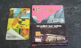 PETIT LOT DE 3 CINECARTES A PUCE T.B.E !!! - Kinokarten