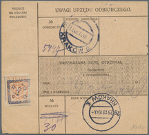 Polen - Lokalausgaben 1915/19: 1919 Krakau 10 H Mit Handstempel-Rahmen "Porto" Mit Zwei Sternen Rs. - Autres & Non Classés