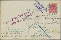 Polen - Besonderheiten: 1914, Postcard From "HERTOGENBOSCH 21.VIII 14" (Holland) To Ropienka/Austria - Andere & Zonder Classificatie