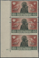 Polen - Besonderheiten: 60 Centow, Congress In Italy, Vertical Mint Never Hinged Stripe Of Three, Lo - Other & Unclassified