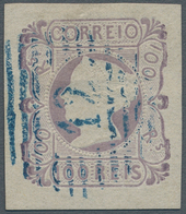 Portugal: 1853, Maria 1000 R. Purple, Good Margines With The Rare Numeral "12" (Azambuja). (Munidfil - Autres & Non Classés