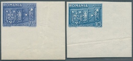 Rumänien: 1938, Balkanentente, Zwei UNGEZÄHNTE Werte Jeweils Aus Der Rechten Unteren Bogenecke, Im B - Unused Stamps