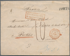 Russland: 1859. Stamp-less Envelope Addressed To France Written From 'St. Petersburg' Cancelled By F - Autres & Non Classés