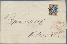 Russland: 1860 Cover With Numeral Cancel Of St. Petersburg With Oval Date Cancel "dwa Tchasa" (two O - Otros & Sin Clasificación