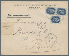 Russland: 1899 Two Registered Covers Both Sent From Different PO's In Odessa One Cover To Bern The O - Other & Unclassified