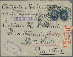 Russland: 1907, Registered Cover (small Faults) From Moscow Townpost Cancel Via Italian TPO Ponterra - Other & Unclassified