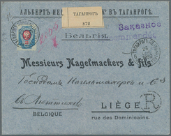 Russland: 1899 Registered Cover From A German Company In Taganrog To Liège (Lüttich Belgium) With Wh - Autres & Non Classés