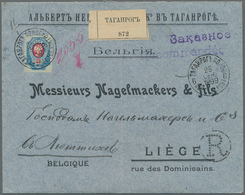 Russland: 1899 Registered Cover From A German Company In Taganrog To Liège (Lüttich Belgium) With Wh - Sonstige & Ohne Zuordnung