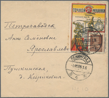 Russland: 1915 - 1925, Two Covers With Stamp Vignets. - Autres & Non Classés