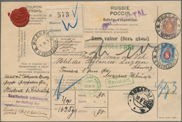 Russland: 1910 Accompanying Card For A Parcel From Moscow Via Kibarty, Eydtkuhnen And Romanshorn To - Autres & Non Classés