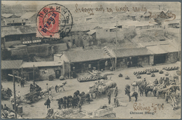 Russische Post In China: 1908 Picture-postcard Chinese Hong With 4 Kop. Franking From Beijing To Pra - Chine