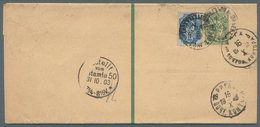 Russland - Ganzsachen: 1903/09, 4 Ganzsachen-Streifbänder 2 K. Grün, Davon 3 Mit Interessanten Zusat - Stamped Stationery