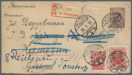 Russland - Ganzsachen: 1914, Envelope 3 K./5 K. Uprated Romanov 3 K., 1 K. And Definitives 3 K., 2 K - Entiers Postaux