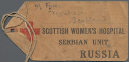 Russland - Besonderheiten: 1916 (ca). Parcel Tag From The 'Red Cross / Scottish Woman's Hospital Ser - Sonstige & Ohne Zuordnung