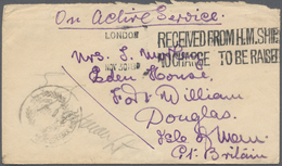 Russland - Besonderheiten: 1918. Stampless Envelope Written From By 'Drummer J. Morley, 25th Middles - Sonstige & Ohne Zuordnung