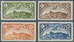 San Marino: 1931, Airmail Issue "Mont Titano" Complete Well Centered Issue Of 4 Values In Normal Per - Neufs