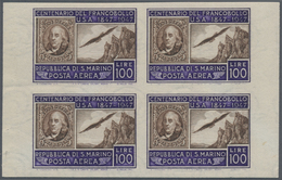 San Marino: 1947, 100 Years Stamps In USA Airmail Issue 100l. Violet/brown (eagle Over San Marino An - Ongebruikt