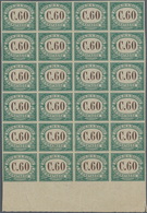 San Marino - Portomarken: 1897, 60c. Green/brown, Imperforate Proof On Unwatermarked Ungummed Paper, - Strafport