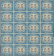 San Marino - Portomarken: 1925, 5c. Blue/brown, Imperforate Proof On Unwatermarked Ungummed Paper, B - Postage Due