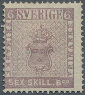Schweden: 1868, 6 Skilling, Reprint, Fresh Colour, Well Perforated, Mint Original Gum With Hinge Rem - Neufs