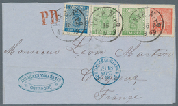 Schweden: 1869 Large Part Of Folded Cover From Göteborg To Cognac, France Carried In A Sealed Post-b - Neufs