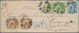 Schweden: 1871: Small Cover From Nyköping To Helsingfors, Finland Via Stockholm, Franked By 'Coat Of - Unused Stamps