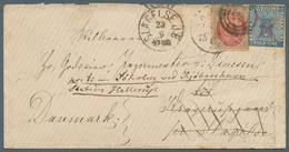 Schweden: 1871, Schweden, 12 Ö Blau (kpl. Scherenschnitt Und Entwertung Durch Rotstift) Auf Couvert - Neufs