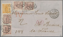 Schweden: 1865 Double Weight Letter From Stockholm To St. Brieuc, France Bearing 'Coat Of Arms' 24ør - Unused Stamps