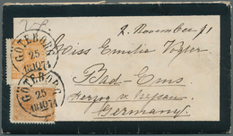 Schweden: 1874. Mourning Envelope (tear In Backflap) With Content Addressed To Germany Hearing Yvert - Neufs