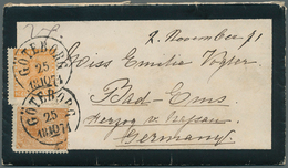 Schweden: 1874. Mourning Envelope (tear In Backflap) With Content Addressed To Germany Hearing Yvert - Ongebruikt