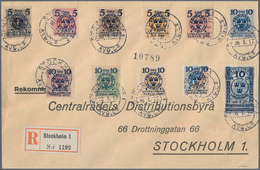 Schweden: 1917, Landstormen II, Complete Set On A Registered, Philatelic Cover, Every Stamp Singly C - Unused Stamps