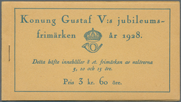 Schweden - Markenheftchen: 1928, 70th Birthday Of King Gustav V, Two Complete Stamp Booklets ‚Pris 3 - 1951-80