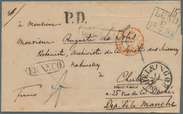 Schweden - Besonderheiten: 1853. Stampless Envelope Addressed To France Cancelled By Boxed Hand-stru - Autres & Non Classés