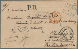 Schweden - Besonderheiten: 1853. Stampless Envelope Addressed To France Cancelled By Boxed Hand-stru - Sonstige & Ohne Zuordnung