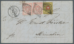 Schweiz: 1853 Faltbrief Von Wyl, St. Gallen Nach MÜNCHEN, Frankiert Mit Rayon II 10 Rp. (Type 12, St - Ungebraucht