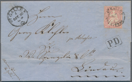 Schweiz: 1859-60: Drei Grenzrayon-Briefe (komplette Faltbriefe) Von St. Gallen Bzw. Rorschach Nach L - Unused Stamps