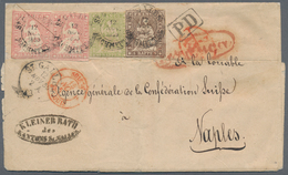 Schweiz: 1859. Frankierter Brief Aus Sankt Gallen Nach Neapel. 40 R + 15 R Pair + 5 R, Entsprechend - Neufs