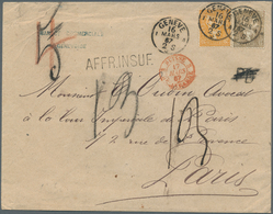 Schweiz: 1867. Sitzende Helvetia 20c Orange (Yvert 37) Und 1f Bronze (Yvert 41a) Auf Briefhülle Von - Ungebraucht