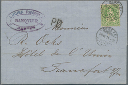 Schweiz: 1871, Postsperre: 25 C Grün "Stehende Helvetia" Als Portogerechte Einzelfrankatur Auf Kompl - Unused Stamps