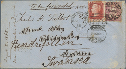 Schweiz: 1868, LÄNDER-MISCHFRANKATUR SCHWEIZ-GROSSBRITANIEN: 50 Rp. Dunkelpurpurlila Auf Couvert (re - Unused Stamps