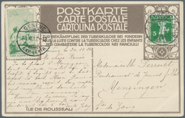 Schweiz: 1912 Pro Juventute-Vorläufer 10 Cts. Französisch Zusammen Mit 5 Rp. Tell Auf Tuberkulose-An - Unused Stamps