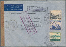 Schweiz: 1941, Flugpostbrief Von Olten 27.XI.41) Nach Soerabaia, Niederl. Indien Via Basel, Flugpost - Ungebraucht