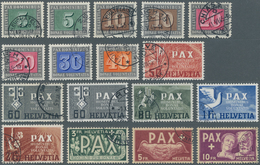 Schweiz: 1945 PAX: Kompletter Satz Mit Zusätzlich 5 Rp., 10 Rp. Und 60 Rp., Sauber Gestempelt, 2 Fr. - Neufs