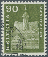 Schweiz: 1960, 90 Rp. Munot Zu Schaffhausen Mit Doppelprägung, Sauber Gestempelt. Mi. 1.100,- €. - Neufs