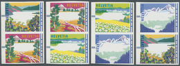 Schweiz - Automatenmarken: 1996, Schweizer Landschaften In Den Vier Jahreszeiten, Vier Verschiedene - Timbres D'automates