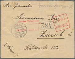 Schweiz - Besonderheiten: 1946, Letter Sent With "TAXE PERCUE" And Pencil Note "400.000 ..." From SÜ - Autres & Non Classés