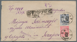 Serbien: 1883, 10pa. Rose And 25pa. Ultramarine, Correct 35pa. Rate On Cover From "PIROT 30/VIII" To - Serbien